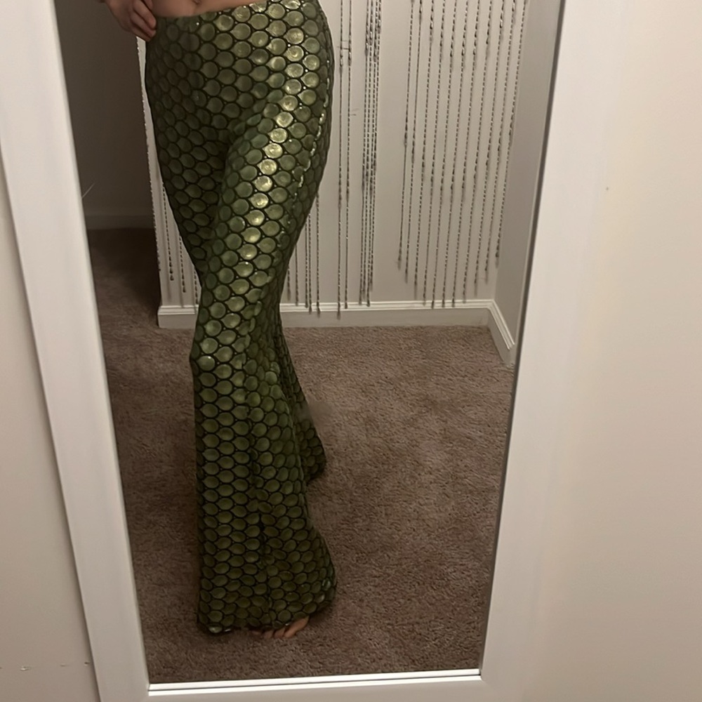 Free People sz zero sequin embroidered flare pants - Picture 6 of 6